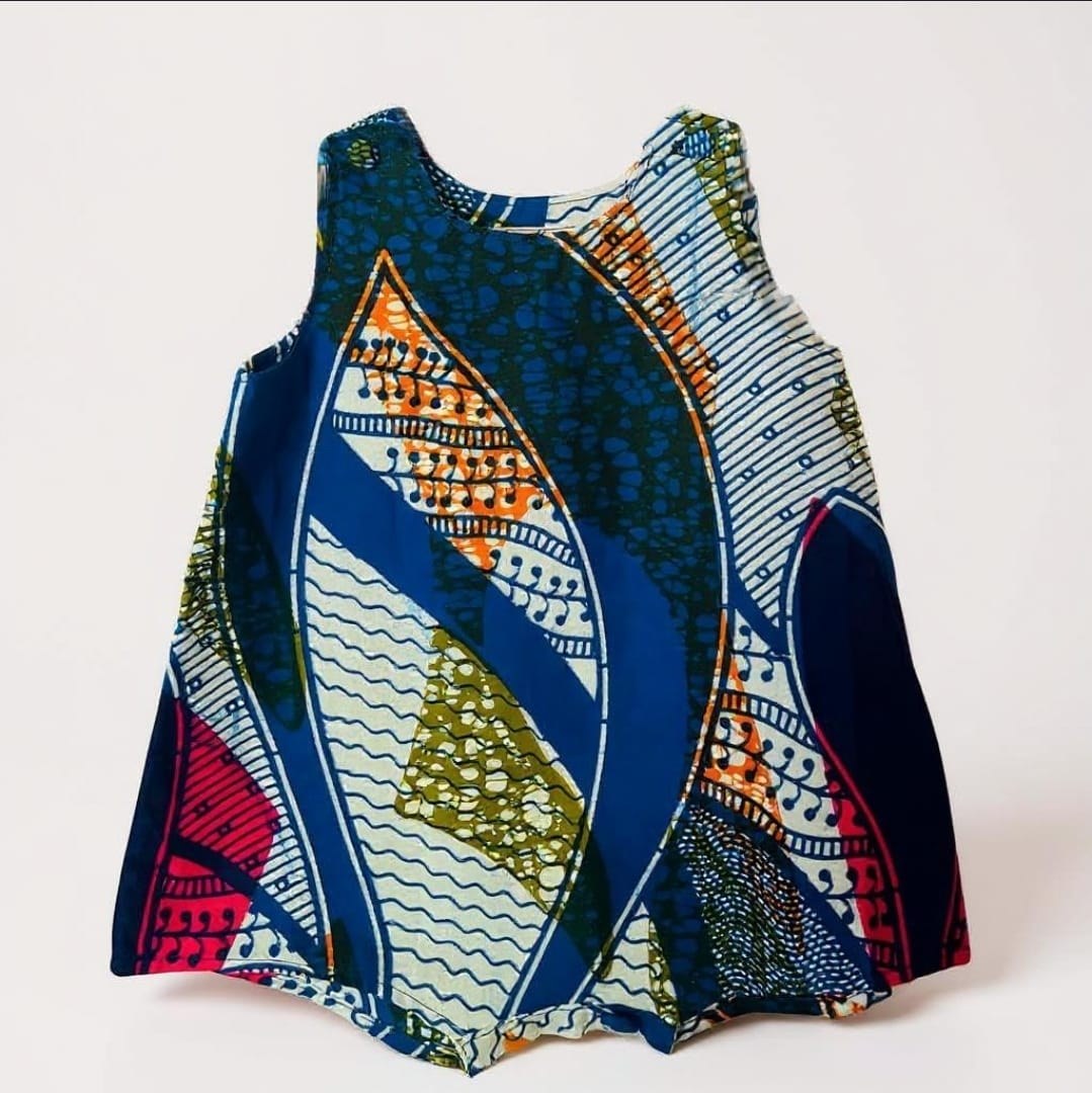 Handmade children's African print romper